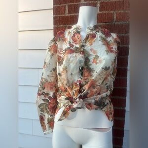 Bailey 44 Floral Sheer Blouse - Multicolor